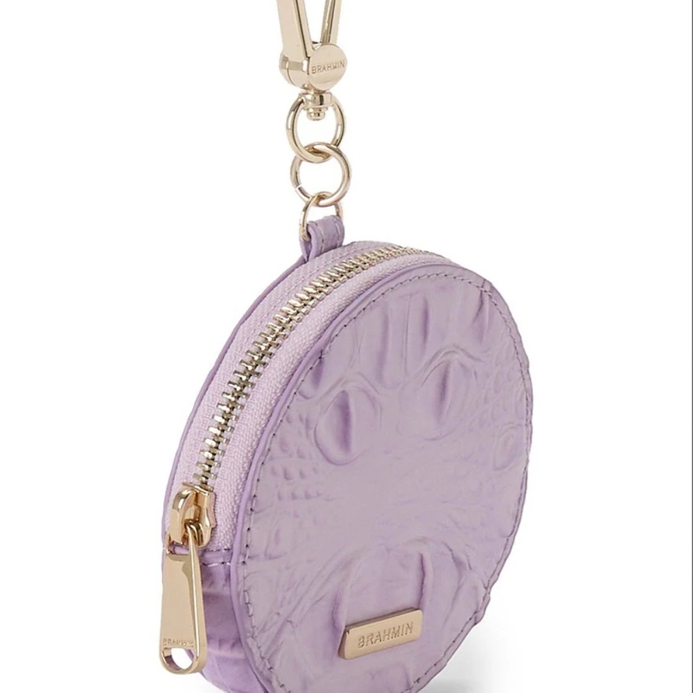 Brahmin Purple Mini Bag with Gold Accents